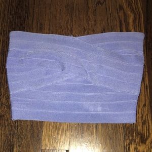 Lavender strapless bandage crop top